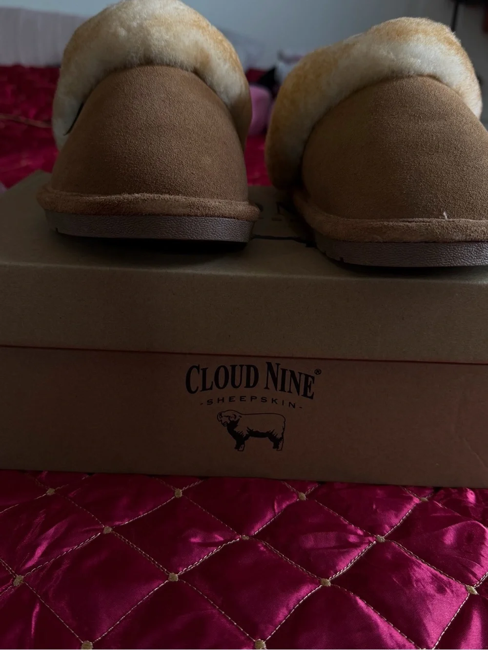 Kids Chestnut Sheepskin Slippers - Cozy Chestnut
